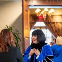 President Mantella greeting a guest